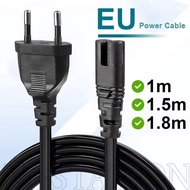 European 2 Pin To C7 Power Cord - EU Plug 2-Prong AC Supply Cable Plug Power Cord - For Computer, La