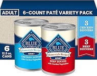 Blue Buffalo Homestyle Recipe Natural Adult Wet Dog Food Variety Pack, Chicken & Beef 12.5 oz cans (