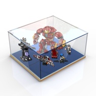 Ready Stock 76104 Iron Man Anti-Hulk LEGO Building Block Model Building Block Storage Figure Transparent Anti-dust Cover