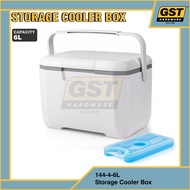 HJC 6L Storage Cooler Box Ice Box Portable Cooler Box Picnic Camping Fishing Cooler Grey 144-4-6L
