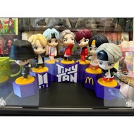 TinyTan (Tiny Tan) BTS Figurine Display Stand MCD Mcdonald's Happy meal set 7-Slot Collector’s Holde