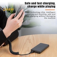 A&W 120W USB Type C Fast Charging Cable 6A Spring Telescopic Car Charger Cable High Speed Charging D