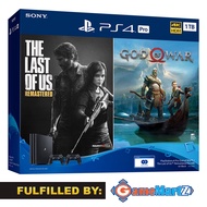 PS4 1TB Pro Console with The Last of Us + God of War Bundle+ Extra DualShock 4 Controller + 15 Months Warranty by Sony