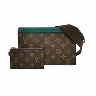 Louis Vuitton (LV) Gaston Wearable Wallet牛皮拼 色老花子母包斜背包單肩包晶片款