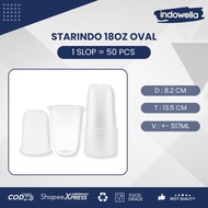 18 Oz Plain Oval Plastic Cup