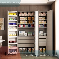 Narrow Edge High Cabinet Living Room Storage Cabinet Tea Embedded Sideboard Refrigerator Kitchen Rac