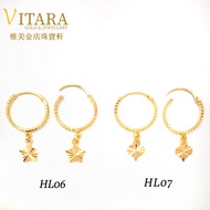 Emas 916 Subang / Anting-anting | Gold 916 Hoop Earring - HL01+