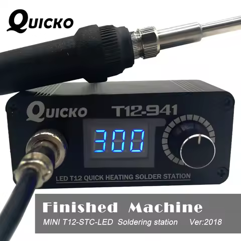 QUICKO MINI T12-941 LED soldering station electronic welding iron New DC Version Portable T12 Digita