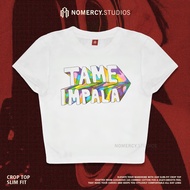 KATUN PUTIH Numbercy.studios - CROP TOP TAME IMPALA LOGO COLORFUL | Rock MUSIC METAL BAND | Grunge C