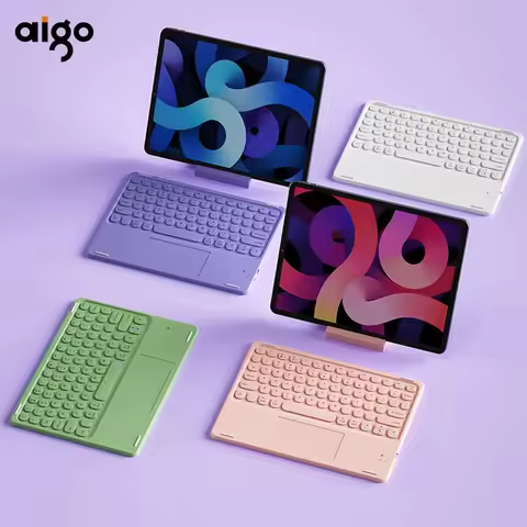 Aigo T100 Bluetooth Wireless Keyboard Charging With Touchpad For Laptop External Ipad Phablet Univer
