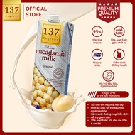 [HỘP 1 LÍT] Sữa Hạt Mắc Ca Nguyên Chất 137 DEGREES Ngọt Tự Nhiên Từ Mật Hoa Dừa (Không Đường) Health