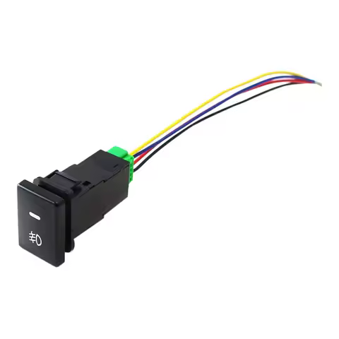 4-Pole 12V Push Button Switch with LED Background Indicator Lights for Fog Lights DRL LED Light Bar(