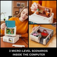 Pantasy 拼奇積木 復古 90 年代遊戲電腦 積木套裝 19cm*20cm*24cm