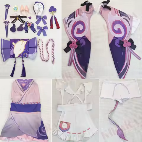 Yumemizuki Mizuki Cosplay Costume Game Impact Cosplay Wig for Women Maid Dress Mizuki Shoes Role Pla