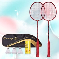 GY Badminton Racket Set Adult Training Badminton Racket 4U Carbon Fiber Badminton Racket Double Rack