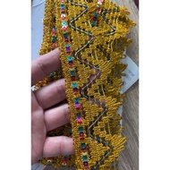 Gold Lace Use To Decorate Clothes Beautiful Pattern Width 2 Inches Colors For Sale 1 Meter Per Pack