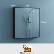 Space Aluminum Bathroom Mirror Cabinet Waterproof and Moistureproof Bathroom Cabinet Mirror Combination Wall Cabinet Mirror Box