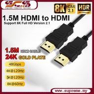 1.5M HDMI to HDMI Cable Male to Male 1.5 meter (Support 8K, Full HD) High Quality V2.1 Version 2.1