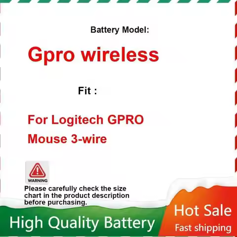 240mAh Wireless Mouse Battery for Logitech G Pro PRO X Superlight M-R0070 533-000151 AHB521630PJT-04
