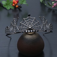 1pc Dark Goddess Gothic Style Halloween niche design spider web crown headpiece makeup ball vampire 