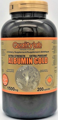 Albumin Gold 1500 mg 200 Capsules (Made in Canada)