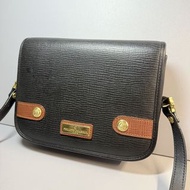 真皮💖PHILIPPE CHARRIOL PARIS💖復古 單肩包 Vintage CROSS BODY BAG   小方包 馬鞍包 肩背側背 斜背包