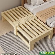 Pull-out Bed Pull-out Bed Extendable Small Apartment Folding Tatami Solid Wood Bed Living Room Pull-