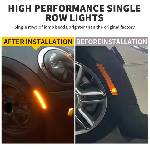 2PCS LED Side Marker Turn Signal Lights Canbus For Mini Cooper R56 05-10 R55 06-10 R57 07-10 R58 R59