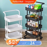 3 Tier Multipurpose Trolley Kitchen Storage Trolley ABS Tray With Wheels