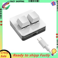 Custom Mini Keyboard 2 Key RGB Macro OSU Keypad Programmable Mechanical Keyboard for Gaming Working,