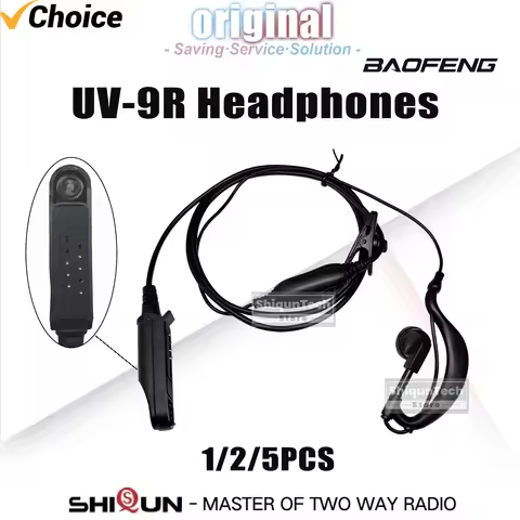 Baofeng UV-9R Waterproof Headsets Suitable For UV-9R Plus UV-68Pro Max V2 UV-XR Waterproof Walkie Ta