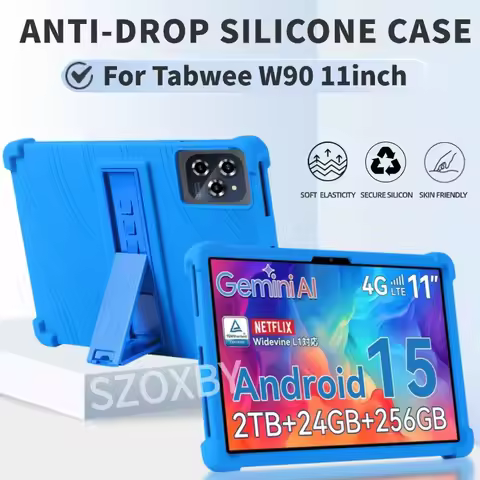 case For Tabwee W90 11Inch Android 15 Tablet protective cover Android Tablet Soft Silicone Adjustabl