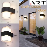 2-way round pillar wall lamp, outdoor garden pillar wall lamp