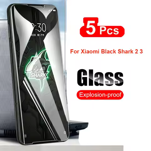 5Pcs Tempered Glass For Xiaomi Black Shark 3 4 4S 5 Pro RS Screen Protector Film For Blackshark 3 Sh