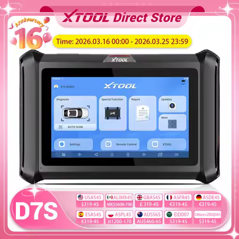 XTOOL D7S 2.0 All System Diagnostic Tools ECU Coding Bi-directional Automotive Scanner Key Programmi