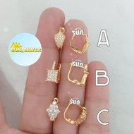 Women's earrings genuine silver box s925 gold plated ag