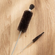 日本霜山 杯瓶用馬毛清潔刷2件組(長柄杯刷+隙縫刷)