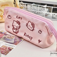 Canvas Student Cute Stationery Bag Wide Opening Simple Pencil Cases