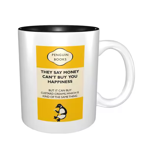 Custard Creams - Parody Penguin Book Cover Mug Funny Ceramic Coffee Cups Tea Mugs Milk Cup Drinkware