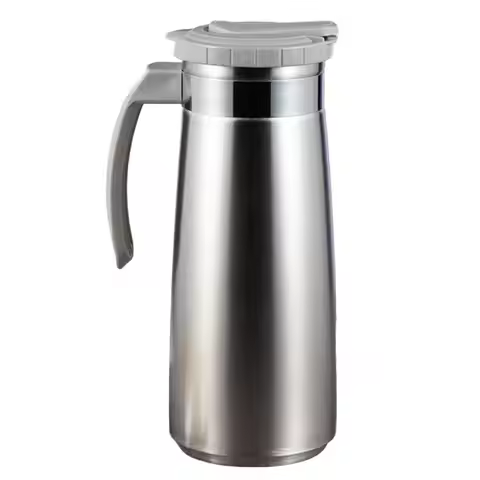 Stainless Steel Water Jug with Handle Lemonade Kettle 43.96oz/1.3L Fridge Lemon Kettle for Summer Re