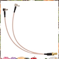 8 inch SMA Female to Y type 2 X TS9 Angle Male Connector Splitter Combiner Cable,gold&silver