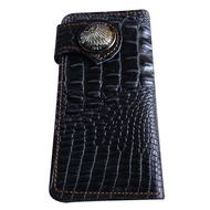 "เชิญเยี่ยมชมได้ที่ร้าน Thai Complex" Super Black Pretty Genuine CowHide Leather in Pattern Of Croco