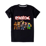 เสื้อยืดเด็กการ์ตูน Roblox เสื้อยืดแขนสั้น พิมพ์ลายการ์ตูนซุปเปอร์ฮีโร่ ซูเปอร์แมน ลําลอง สําหรับเด็กผู้ชาย เด็กวัยหัดเดิน Cotton