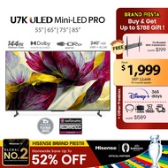 Hisense U7K ULED Mini LED Pro Smart TV 55 65 75 85 100 inch | 144Hz VRR | HSR240 | Full Array Local Dimming PRO | Dolby Vision IQ &amp; Atmos | Game Bar | Game Mode Pro | HDR10+ Adaptive | IMAX Enhanced | Filmmaker Mode | MEMC 240 Ultra Motion