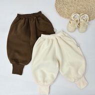 Warm thick cotton felt bomber pants for babies Q25B168