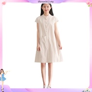 LAHSTORE turtleneck sleeveless dress with side pockets DS05 (Cream White, Light Moss, Earth Orange)