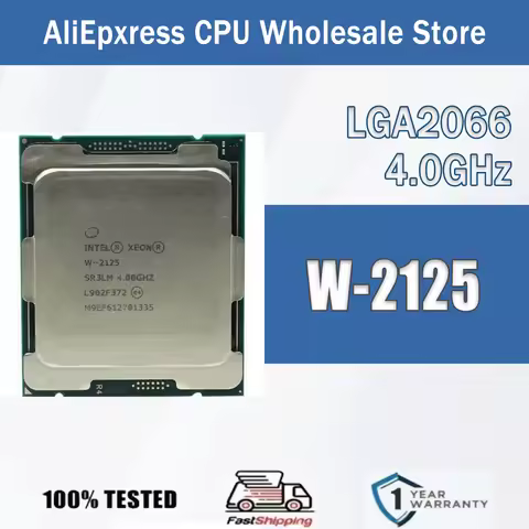 Intel Xeon W-2125 14Nm 4-Cores 8-Threads 4.0GHz 8.25MB 120W Computer CPU Processor Server W 2125 Pac