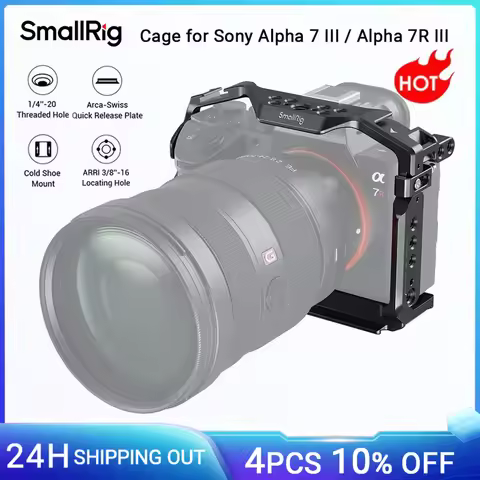 SmallRig A7RIII / A7M3 Camera Cage for Sony A7RIII /A7III/A7M3 Camera (ILCE-7RM3 / A7R Mark III), w/