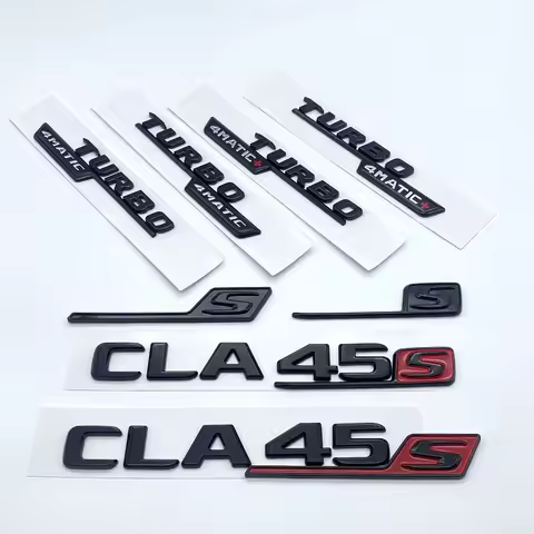 Chrome Black Red Letters CLA45 CLA45S Turbo 4maticPlus Emblem For C118 W117 Series Car Rear Trunk Re