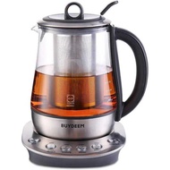 BUYDEEM K2423 Tea Maker, Durable 316 Stainless Steel & German Schott Glass Electric Kettle, Removabl